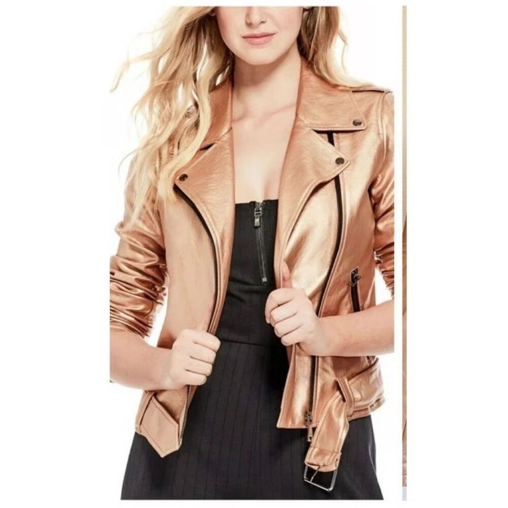 GUESS Rosegold Moto Jacket